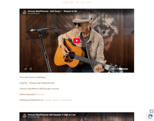Duncan MacPherson Website screenshot